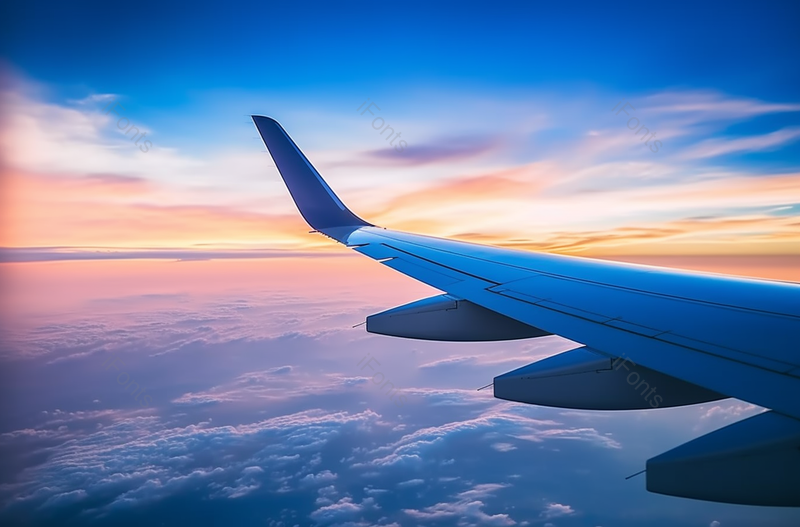 空中机翼日落航拍云景天空地平线自然美摄影图,高清,摄影图,摄影图片,图片大全,摄影图免费下载